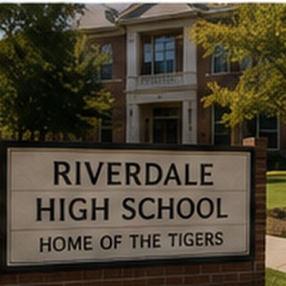 A sign outside a high school